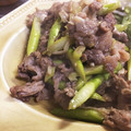 すずめ426's cooksnap of when they made 牛肉とアスパラのネギ塩炒め☆.