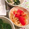 ひろねり's cooksnap of when they made 麺つゆ+ナンプラーで♪もやしとトマト炒め.
