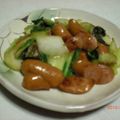 あずあずぽん's cooksnap of when they made 青梗菜とソーセージのマヨ炒め.