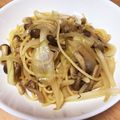 chihal's cooksnap of when they made しめじと長ねぎの和風スパゲティ.