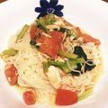 クックB1KOHM☆'s cooksnap of when they made トマトとサラダチキンの洋風そうめん.