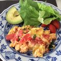 Amalka's cooksnap of when they made トマトとチーズのスクランブルエッグ☆.