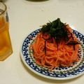long_long's cooksnap of when they made 辛子明太子スパゲティ♪.