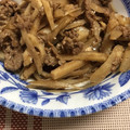 しみずみさと's cooksnap of when they made 牛コマ・ごぼう・焼肉タレで簡単牛丼風弁当.