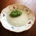 ちゃぴ♥'s cooksnap of when they made 【離乳食初期】バナナと小松菜のおかゆ.