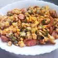 クックVARRBV☆'s cooksnap of when they made コーンとおくらとソーセージの煎り卵炒め.