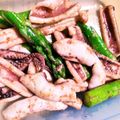 ふにてる's cooksnap of when they made 糖質制限★イカとアスパラのガラムマサラ.