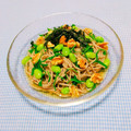 まあまま☆0403's cooksnap of when they made 我が家の　枝豆＊くるみそば.