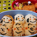 めあめいママ♪'s cooksnap of when they made ❁キャラ弁❁スヌーピーのおいなりさん❁.