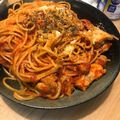 クックX9MXPE☆'s cooksnap of when they made 鶏そぼろの味噌トマトパスタ.