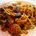Spain's cooksnap of when they made なすとトマトのパスタ♪野菜ジュース.