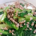 ☆たにし★'s cooksnap of when they made 小松菜とミンチの中華炒め.