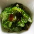 手作り★ママ's cooksnap of when they made 市販の味付けもずくすで！きゅうり和え！.