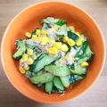 myukyeeena's cooksnap of when they made ＊キュウリとツナとコーンの中華風炒め＊.