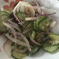 Stacieee's cooksnap of when they made レッドオニオンときゅうりのごまポン酢和え.