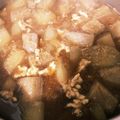 Monkinton's cooksnap of when they made 小鍋１つで簡単♪大根の肉味噌あんかけ☆.