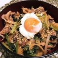 よもぎ虫's cooksnap of when they made 簡単！豚こまつなのうま辛丼.