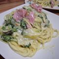 ゴースカ's cooksnap of when they made 生ハムとちぢみほうれん草のクリームパスタ.