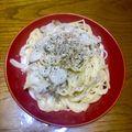 ＊＊めろん＊＊'s cooksnap of when they made 簡単パスタランチ♪クリームパスタ♪ツナ茸.