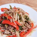 machat's cooksnap of when they made 空芯菜と牛ひき肉のオイスターソース炒め.
