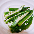 ❀まいねこ❀'s cooksnap of when they made 簡単おつまみ＊オクラのレンジ蒸し。.