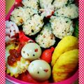 おやまめさん's cooksnap of when they made うずらの卵でピンクのぶたさん♪キャラ弁に.