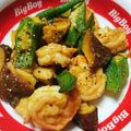 氷室☆蘭's cooksnap of when they made オクラと海老のカレーバター醤油ソテー.