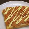 いもたす。's cooksnap of when they made おからラグーのマヨ焼きトースト.