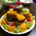 mikkuy's cooksnap of when they made ふわふわパーティーミニロールケーキ.