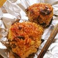 くまちーこ's cooksnap of when they made キムチ入りビビンバ風炊き込みご飯.