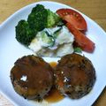 ジニー's cooksnap of when they made 豆腐・おから・ひじきの入ったハンバーグ.
