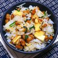 nosso's cooksnap of when they made 納豆+もやし+にら♡混ぜご飯.