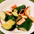 Mocci。's cooksnap of when they made イカとキュウリの中華炒め.