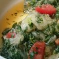 ヒバコ071103's cooksnap of when they made モロヘイヤ玉ねぎトマトの甘酸っぱ和え.