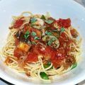 さーぁ's cooksnap of when they made 茄子のモッツァレラボロネーゼ！パスタ.