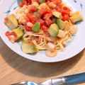 ちはる☆みかん's cooksnap of when they made アボカドとトマトとシーフードの冷製パスタ.