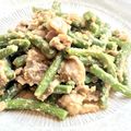 グリーンルバーブ's cooksnap of when they made 豚肉といんげん豆の胡麻味噌マヨネーズ炒め.