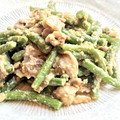 グリーンルバーブ's cooksnap of when they made 豚肉といんげん豆の胡麻味噌マヨネーズ炒め.