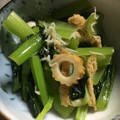キルヘボン's cooksnap of when they made めんつゆで簡単！小松菜と油揚げの和え物.