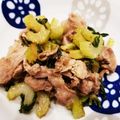 aaaayama's cooksnap of when they made セロリと豚肉の塩胡椒炒め(^^)✨.
