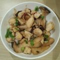 ♡arare♡'s cooksnap of when they made エリンギとササミのピリ辛ぽん酢炒め.