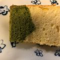 かつをだ's cooksnap of when they made 抹茶とプレーン☆2層のシフォンケーキ.