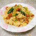＠迷子＠'s cooksnap of when they made レタスの食感と醤油の香り＠黒チャーハン.