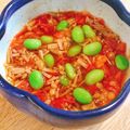 mikko6's cooksnap of when they made ✿トマト入り甘酢なめ茸と枝豆のマリネ✿.