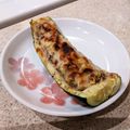 nikkijamie's cooksnap of when they made ☼ズッキーニボートのひき肉詰めチーズ焼き.