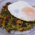 はるらび's cooksnap of when they made 鶏むね肉のつくねバーグ丼♪.