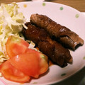 ゆーいーたん's cooksnap of when they made 岩下の新生姜の肉巻照り焼き風.