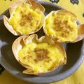 いお。's cooksnap of when they made 餃子の皮で☆カスタードタルト風おやつ.