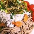 クックRKLL36☆'s cooksnap of when they made 梅しらす蕎麦.
