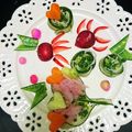 ティアラ623's cooksnap of when they made 材料二つ❤ラディッシュの金魚飾り.